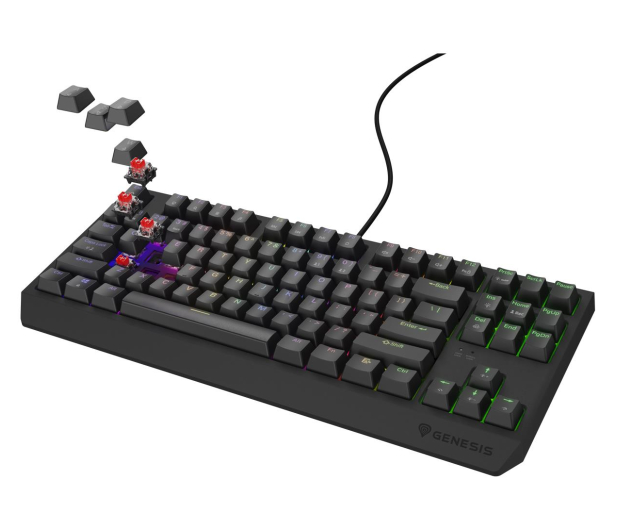 Genesis Thor 230 TKL Outemu Red Hot Swap czarna - 1226120 - zdjęcie 3